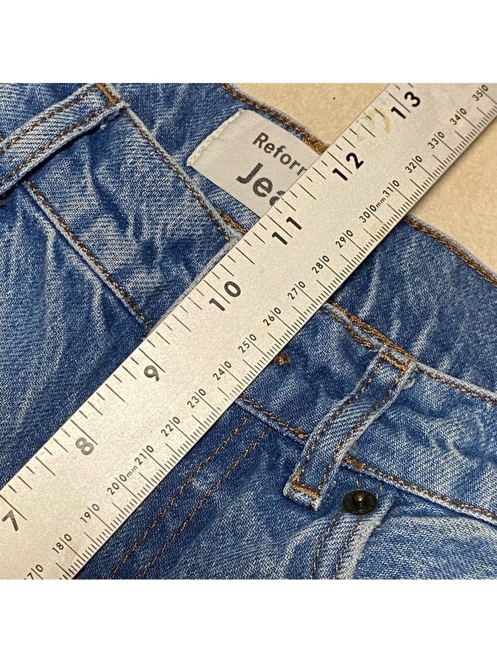 Reformation Jeans Women Size 4/27 Medium Wash Julia Crop High Rise Cigarette - Picture 13 of 15